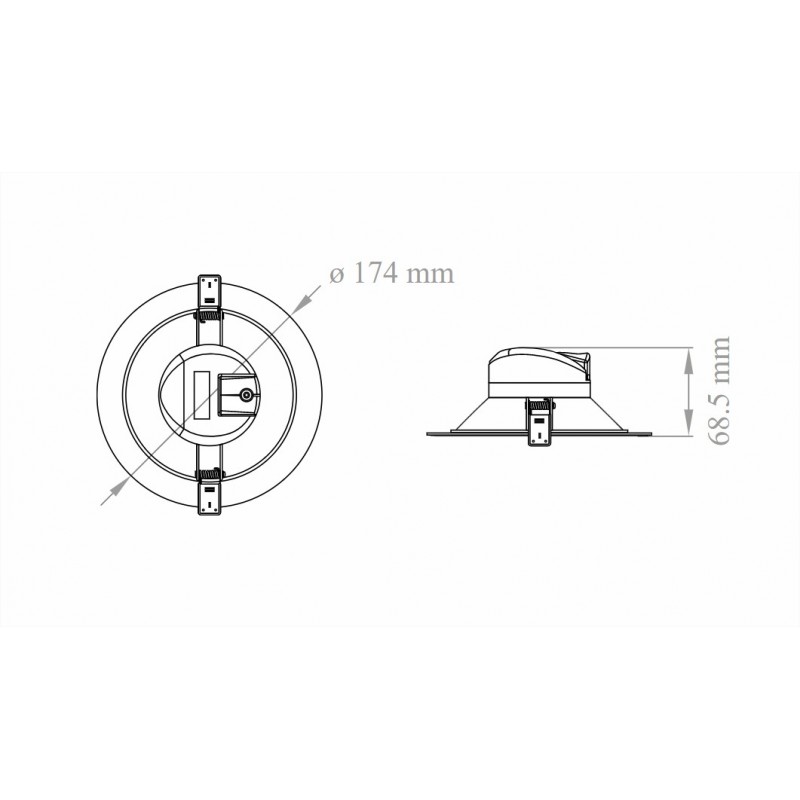 Faro A Led Da Incasso 17W Tricolor Dimmerabile Sydney Lampo