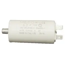 Condensatore 60 uf/450V per avviamento motori con terminali Faston