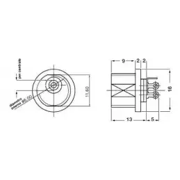 Spina alimentazione da pannello DC 2,5MM