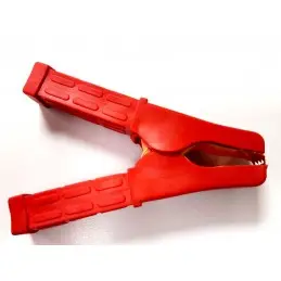 Pinza per batterie con manici isolati 200A rossa 123 mm