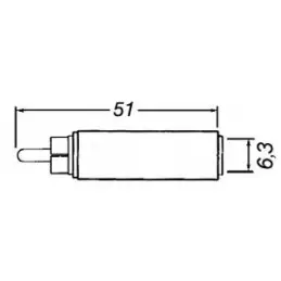 Adattatore da spina RCA a presa 6,3mm mono