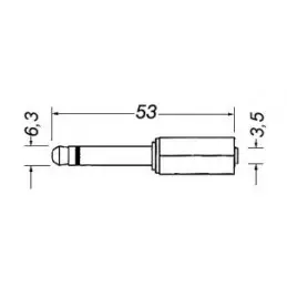 Adattatore da spina 6,3mm mono a presa 3,5mm stereo