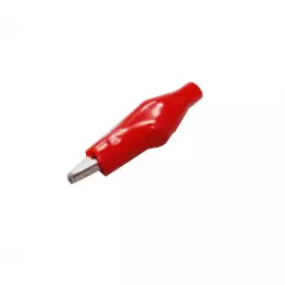 Pinza a coccodrillo isolata 37 mm rossa