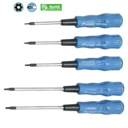 Set 5 pezzi giraviti Torx con foro SW-2125H