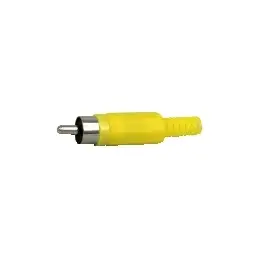 Spina RCA con guida cavo colore giallo