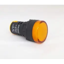 Segnalatore luminoso da pannello in plastica 12V gialla morsetti a vite 22MM