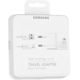 Caricabatteria 2Ah con Cavo Micro USB Fast Charging colore Bianco SAMSUNG