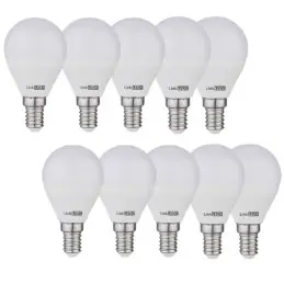 Kit dieci Lampadae led a sfera E14 8W 6500K luce fredda Linkled