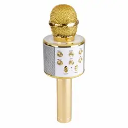 Microfono a Batteria per Karaoke con Speaker Bluetooth e MP3 integrati - Gold