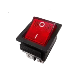 Interruttore a bilanciere luminoso 12V rosso ON-OFF bipolare