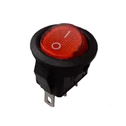 Mini interruttore a bilanciere  luminoso  220V rosso ON-OFF diametro 16