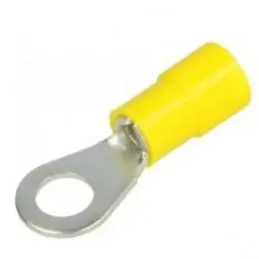 Terminale ad occhiello foro 4,3MM Giallo diametro 4 mmq